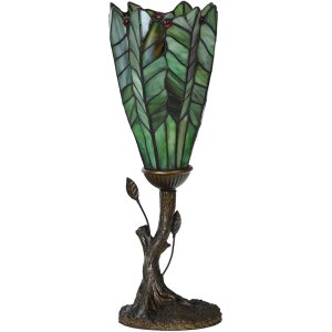 LumiLamp 5LL-6337 Tiffany Tischlampe Grün Ø 15x42 cm E14 max 25W