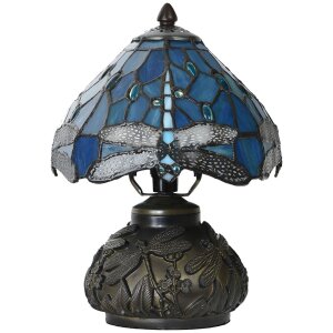 Настольная лампа LumiLamp 5LL-6339 Tiffany, синяя,...