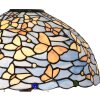 Настольная лампа LumiLamp 5LL-6344 Tiffany синего цвета Ø 40x60 см E27/макс 2x60 Вт