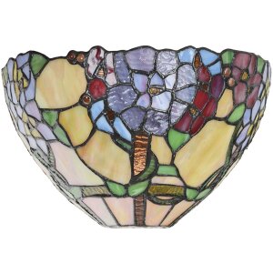 LumiLamp 5LL-6357 Wandlampe Tiffany 30x15x18 cm Grün Beige E14-max 40W