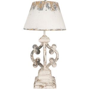 Clayre & Eef 5LMC0032 Tischlampe Beige Grau Ø 40x79 cm E27 max 60W