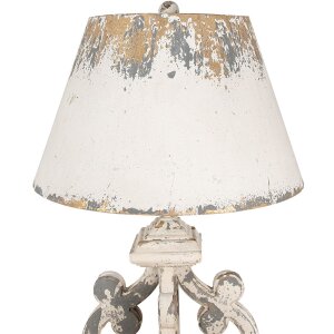 Clayre & Eef 5LMC0032 Tischlampe Beige Grau Ø 40x79 cm E27 max 60W