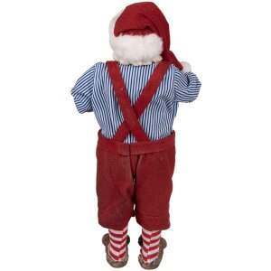 Clayre & Eef 65234 Weihnachtsdeko Weihnachtsmann Rot 16x8x28 cm