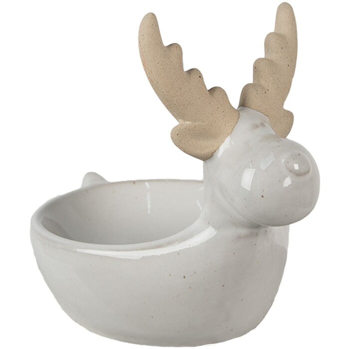 Clayre & Eef 6CE1589 Servierschale Beige 17x12x15 cm