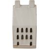 Clayre & Eef 6CE1591L Dekoration Haus mit LED Beige 9x8x18 cm