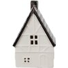 Декоративный домик Clayre & Eef с LED-подсветкой, бежево-серебристый, 8x7x12 см