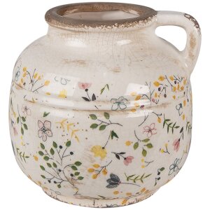 Clayre & Eef 6CE1611L Dekorativer Krug Beige Gelb...