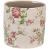 Clayre & Eef 6CE1623M Blumentopf Beige Rosa Ø 14x13 cm