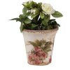 Clayre & Eef 6CE1627S Blumentopf für Innen Beige Rosa 9x8 cm