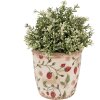 Clayre & Eef 6CE1631S Blumentopf Beige Rot 13x13 cm