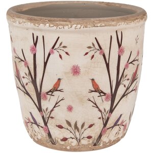 Clayre & Eef 6CE1641M Blumentopf für Innen Beige Braun 14x13 cm