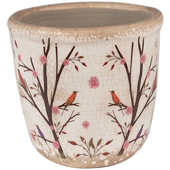 Clayre & Eef 6CE1641XS Blumentopf Beige Braun Ø 11x10 cm