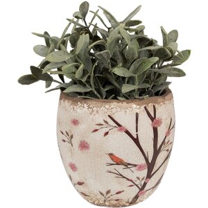 Clayre & Eef 6CE1645M Blumentopf für Innen Beige Braun 14x14 cm