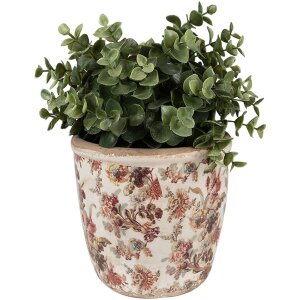 Clayre & Eef 6CE1649M Blumentopf für Innen Beige Rosa 14x13 cm