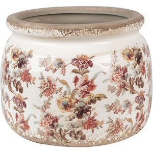 Clayre & Eef 6CE1650L Blumentopf Beige Rosa 20x15 cm...