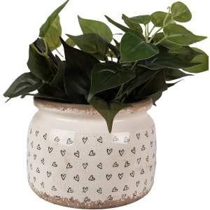 Clayre & Eef 6CE1653L Blumentopf Beige Schwarz...