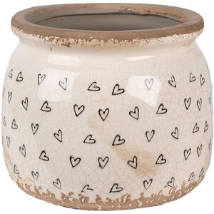 Clayre & Eef 6CE1653M Blumentopf für Innen Beige...