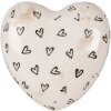 Декоративное сердце Clayre & Eef, бежево-черное, 11x11x4 см