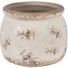 Clayre & Eef 6CE1670S Blumentopf für Innen Beige Ø 12x10 cm