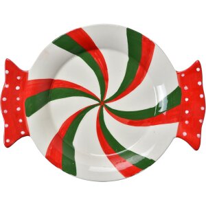 Clayre & Eef 6CE1722 Servierschale Rot Grün...