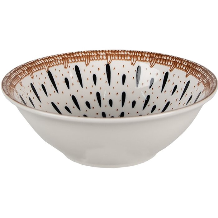 Чаша Clayre & Eef 6CEBO0062 для супа бело-черная 15x5 см