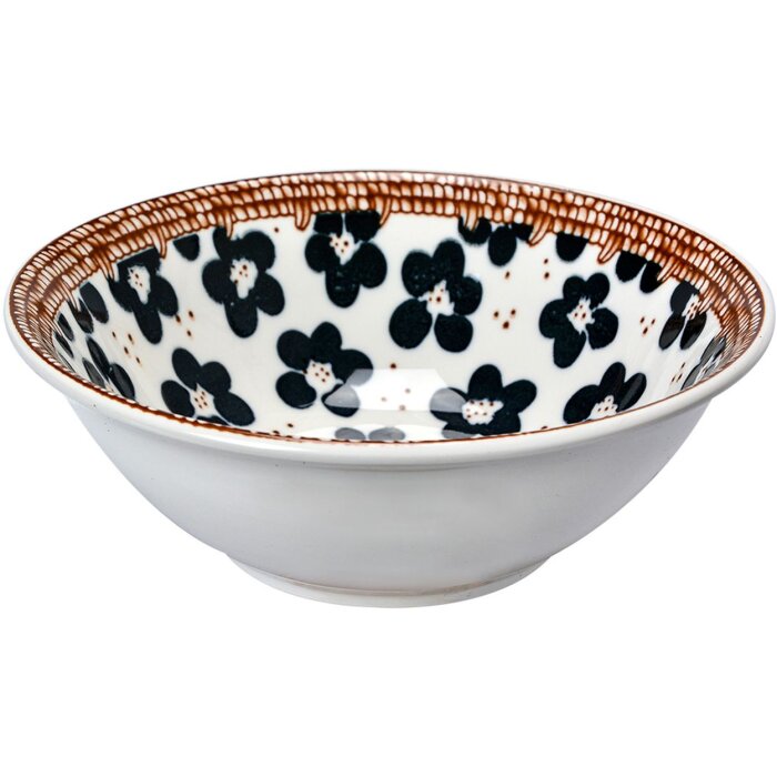Clayre & Eef 6CEBO0064 Suppenschüssel Weiß Schwarz 15x5 cm 300ml