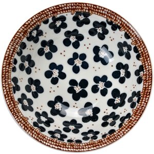 Clayre & Eef 6CEBO0064 Suppenschüssel Weiß Schwarz 15x5 cm 300ml