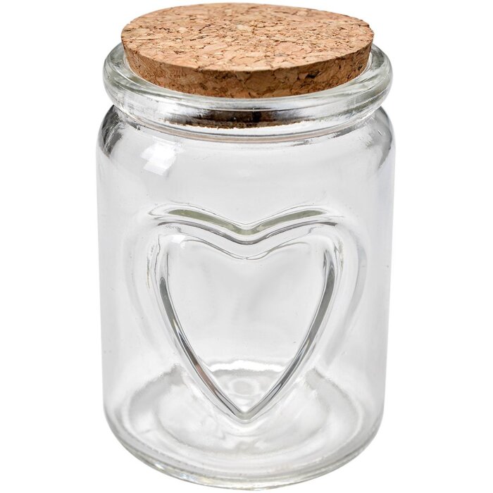 Clayre & Eef 6GL4404 Vorratsdose mit Deckel Transparent Ø 7x10 cm