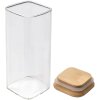 Clayre & Eef 6GL4419 Vorratsdose mit Deckel Transparent 6x6x15 cm