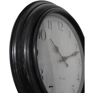 Clayre & Eef 6KL0809 Wanduhr Schwarz Grau Ø...