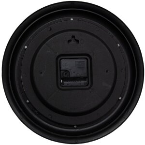 Clayre & Eef 6KL0809 Wanduhr Schwarz Grau Ø 30x4 cm 1xAA