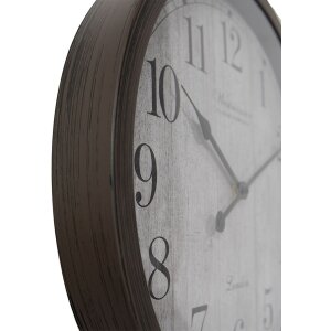 Clayre & Eef 6KL0811 Wanduhr Braun Grau Ø 40x4 cm