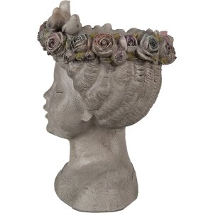 Clayre & Eef 6PR3896 Blumentopf für Innen Grau...