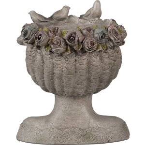 Clayre & Eef 6PR3896 Blumentopf für Innen Grau 22x20x26 cm