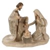 Clayre & Eef 6PR3930 Weihnachtsdeko Standbild Weihnachtsgruppe Beige 27x13x23 cm
