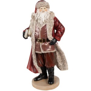 Настольная новогодняя фигурка Санта-Клаус красная, 18x14x33 см