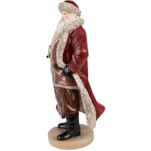 Настольная новогодняя фигурка Санта-Клаус красная, 18x14x33 см