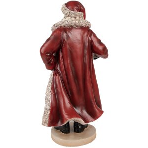 Настольная новогодняя фигурка Санта-Клаус красная, 18x14x33 см