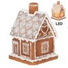 Clayre & Eef 6PR3974 Dekoration Haus mit LED Braun 13x13x18 cm