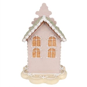 Clayre & Eef 6PR3976 Dekoration Haus Rosa 13x13x20 cm Polyresin