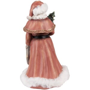 Clayre & Eef 6PR4939 Weihnachtsdeko Standbild Weihnachtsmann Rot Weiß 14x12x23 cm
