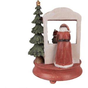 Clayre & Eef 6PR4941 Spieluhr Rot Weiß Grün 17x16x24 cm