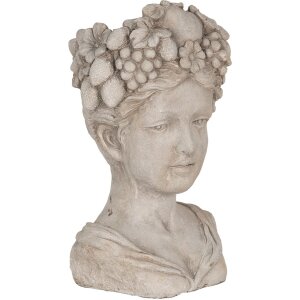 Clayre & Eef 6TE0492 Blumentopf Grau 22x21x35 cm...