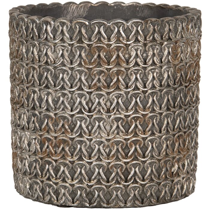 Clayre & Eef 6TE0494L Blumentopf für Innen Grau Ø 18x17 cm