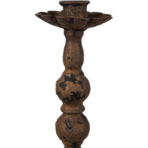 Clayre & Eef 6Y5455 Kerzenständer Schwarz Ø11x25 cm Vintage Eisen