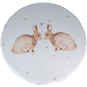 Clayre & Eef BSLC07 Tischdecke Beige Braun Ø 170 cm