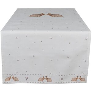 Clayre & Eef BSLC64 Tischläufer Beige Braun...