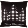 Clayre & Eef BWX23 Подушка-чехол черно-белая Merry Christmas 45x45 см
