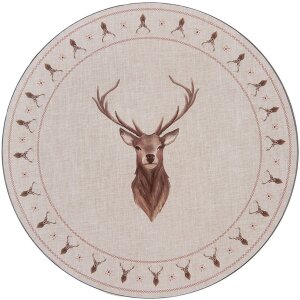 Clayre & Eef COL85 Unterteller Beige Braun 33x1 cm