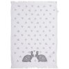 Clayre & Eef CTBSL2 Gästetuch Weiß Grau 40x66 cm
